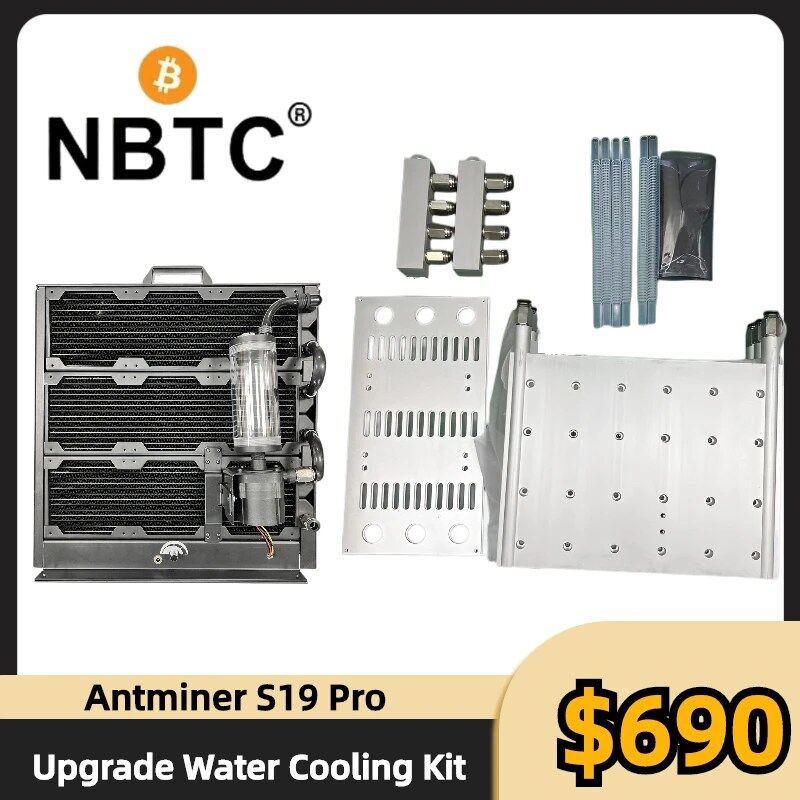 Antminer S19 Pro Upgrade Water Cooling Kit with external radiator NBTC
